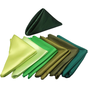 Servilleta cuadrada de satén de 20x20 pulgadas, servilleta de mesa de seda, servilletas de <span class=keywords><strong>cena</strong></span> suaves y suaves, reutilizables - Product Image 1