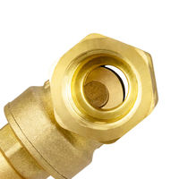 Vanne de régulation en laiton avec verrouillage par clé triangulaire, interrupteur manuel pour compteur d'eau, anti-vol frontal DN15-DN25, modèle haute température Z15W-16