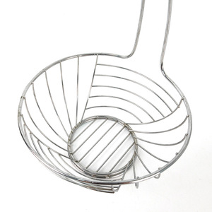 Iron Electroplated Fruit Basket With Banana Hook Round <b>Standing</b> Type Durable Food Container For Kitchen Living Room - Product Image 2