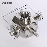 Machine de remplissage pneumatique sanitaire pour produits alimentaires avec structure de vanne rotative à trois voies pour fluides aqueux et raccords de vanne de tuyauterie