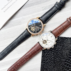 นาฬิกาข้อมือผู้ชายหรูหราสั่งทำพิเศษ ตัวเรือนสแตนเลสสตีล หน้าปัดแซฟไฟร์เรืองแสง พร้อมปฏิทิน กันน้ำ ระบบอัตโนมัติ - Product Image 5