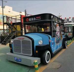 Camion à café <span class=keywords><strong>caravane</strong></span> rétro Camion à pizza Chariot de cuisine mobile Chariot à hot-dogs Camion à glace Camion à nourriture électrique - Product Image 2