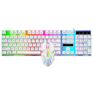 Lx-2020 Gaming Keyboard <b>Mouse</b> Combo 104 Keys RGB Backlit Mechanical Wired <b>Usb</b> With Multimedia Keys English - Product Image 5