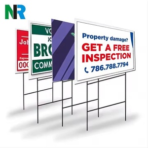 Wholesale Custom Corrugated <b>Plastic</b> <b>Letter</b> Blank 24x18 Yard Signs with Stakes for Advertising Factory Processing Service Cutting - Product Image 2