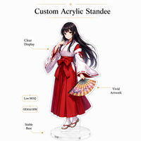 Support en acrylique pour figurine anime en feuille d'argent, sur mesure, à fente unique, personnage original découpé au laser