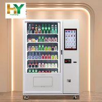 Distributeur automatique de boissons froides et de snacks avec élévateur, refroidissement par compresseur, options de paiement multiples pour centres commerciaux