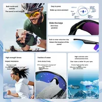 Gafas Inteligentes para Deportes, Antivaho, Protección UV, Llamadas con Manos Libres, Reconocimiento de Voz, Navegación Automática, Batería de 170 mAh