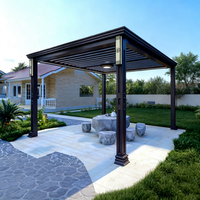 Pergola autoportante extérieure en alliage d'aluminium, écologique et durable, design moderne, pour balcon et jardinage, fabrication OEM et ODM sur mesure