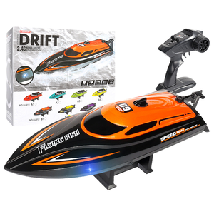 Lancha rápida a control remoto Sparkly HJ808 <span class=keywords><strong>de</strong></span> alta velocidad, modelo <span class=keywords><strong>de</strong></span> navegación competitivo 2.4G, juguete acuático, barco a control remoto. - Product Image 3