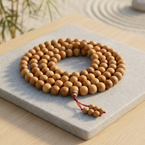 Original 108 Buddhist Prayer Beads/sandalwood Souvenirs Craft/beads Mala - Product Image 1