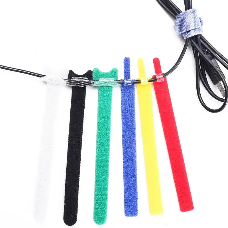 Многоразовые крепежные кабельные стяжки с крючками и петлями