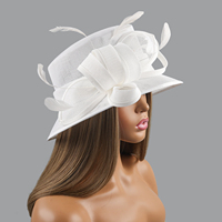 Nouveau Chapeau Fascinateur de Mode Festive, Chapeau d'Église de Luxe en Sinamay à Nœud Papillon, Nouveau Filet à Cheveux, Cadeau pour Femmes, Fête, Danse, Décoration