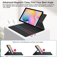 Casing Samsung Galaxy Tab S6 Lite 10.4 inci, sarung HP baja kuat dapat dilepas dengan Keyboard Tablet