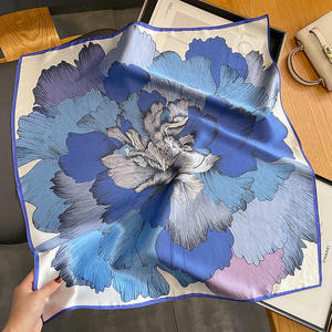 <span class=keywords><strong>Foulard</strong></span> in Pura Seta 100% <span class=keywords><strong>per</strong></span> Donne, Produzione Diretta, Stampa Floreale Personalizzata, Sciarpa Quadrata in Seta 90*90CM, Regalo di Nozze alla Moda - Product Image 6