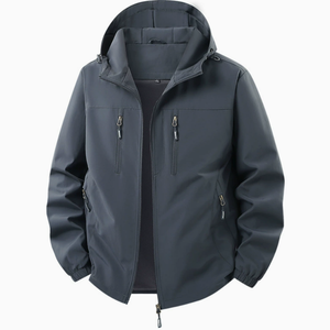 El nuevo abrigo de primavera y otoño para hombre, una chaqueta de trabajo con múltiples bolsillos para personas de mediana edad y jóvenes, es informal y holgado. - Product Image 1