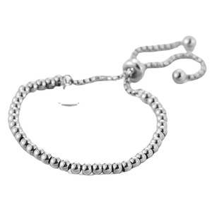 Gold Stainless Steel <b>Ball</b> <b>Bracelet</b> 10mm Adjustable With Tag For Women Everyday Wear - Product Image 5