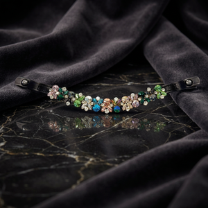 Bandeau en cuir élégant avec décorations en cristaux colorés pour accessoires d'équitation - Fabricant et grossiste - Product Image 3
