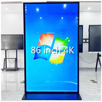 Pantalla completa de 75, 86 y 98 pulgadas, 4K, todo en uno, sistema táctil de Windows, tótem de quiosco, pantalla publicitaria, señalización y visualización digital de vídeo