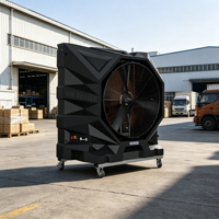 Refroidisseur d'air évaporatif industriel de grande taille 48 pouces 1100W, vente chaude, sur pied, réservoir d'eau de 300L pour usage commercial