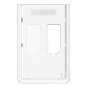 Protector de soporte de tarjeta de identificación de 2 tarjetas verticales transparentes duras con ranura para pulgar para enfermera de oficina y escuela - Product Image 1