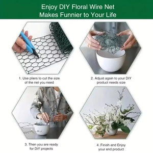 Grillage hexagonal en fil de fer de 0,35 m x 1 m <span class=keywords><strong>pour</strong></span> clôture de jardin, <span class=keywords><strong>volière</strong></span>, cage à animaux, bricolage - Product Image 6