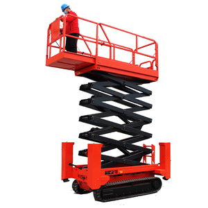 Tinggi angkat Tiongkok 12 m 14 m gunting mandiri hidrolik stasioner Lift Crawler terlacak angkat gunting kasar - Product Image 2