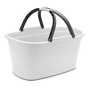 Cesta <b>plastica</b> riciclata con manici (58x38x29,5cm) DOMUS HOME COLLECTION Bianco 91200 - Product Image 1