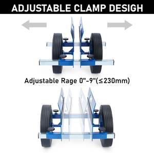 Heavy Duty 1100LBS Panel <span class=keywords><strong>Dolly</strong></span> 10 \ "Ruedas sólidas Drywall Mover Puerta ajustable <span class=keywords><strong>Dolly</strong></span> Cart Manejo de materiales Todo terreno - Product Image 3