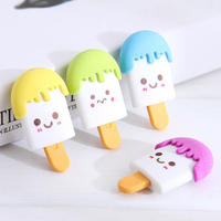 Soododo XDLE022 gros mignon enfants crème glacée gomme amovible dessin animé nourriture créative papeterie cadeau école fait caoutchouc
