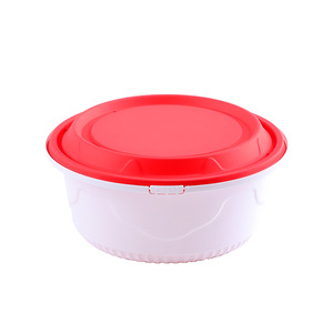 Round Thickened <b>Plastic</b> <b>Lunch</b> <b>Box</b> With Seal Lid For Takeaway Food Storage - Product Image 4
