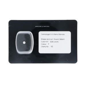 Blister de Diamantes Redondos Certificados con Logotipo de Marca, 0.06 Quilates, con Impresión de Logotipo - Product Image 1