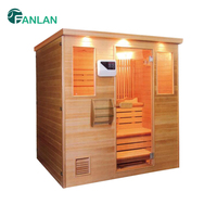 Ruang Sauna Tradisional Fanlan Heavy Duty dengan Pemanas Sauna 8KW untuk Taman Air dan Spa Komersial Skala Besar