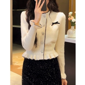 Nuovo arrivo maglione da donna <span class=keywords><strong>con</strong></span> orlo a volant retrò - Elegante design <span class=keywords><strong>con</strong></span> finiture <span class=keywords><strong>in</strong></span> <span class=keywords><strong>pizzo</strong></span>, perfetto per appuntamenti e uscite casual - Product Image 2