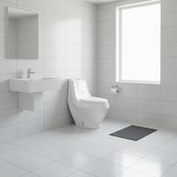 Toilette moderne à double chasse d'eau Réservoir dissimulé avec cuvette allongée Placard de toilette en céramique monobloc fabriqué en Chine