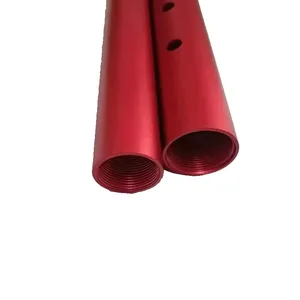 Custom Aluminum Tube Machined Hole Aluminum Pipe Thick Wall Red Anodized Aluminum Pipe