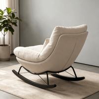 Fauteuil à bascule en tissu de haute qualité pour salon, ensemble de chaises de loisirs avec ottoman, chaise longue relaxante pour se détendre