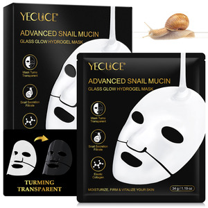 YECUCE 6 buah Masker Wajah kolagen pengencang anti-keriput hidrasi dalam masker hidrogel cahaya kaca siput lanjutan untuk wanita - Product Image 2