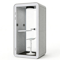 Cabine de réunion modulaire insonorisée portable en alliage d'aluminium moderne, personnalisée en usine, 35 dB