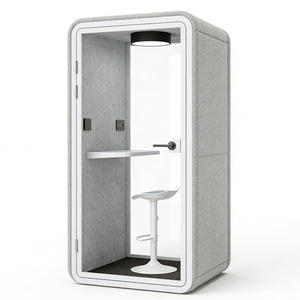 Cabine de réunion modulaire insonorisée portable en alliage d'aluminium moderne, personnalisée en usine, 35 dB - Product Image 3