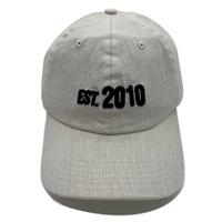 Gorra Deportiva de 6 Paneles con Visera Curva, Estilo Urbano, con Logotipo Bordado en 3D Personalizado, de Lino Ecológico, Cáñamo y Algodón Orgánico