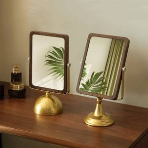 Sẵn Sàng Để Tàu Phụ Nữ Bàn Top Gương Trang Trí Nội Thất Glass Với Khung Bằng Gỗ Giữa Thế Kỷ Hiện Đại Thiết Kế Quảng Trường Cho Mỹ Phẩm Sử Dụng - Product Image 2