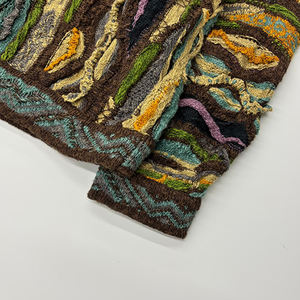 DiZNEW Wollstrickpullover Maßgeschneiderter Vintage Übergrößen Zopfmuster-Pullover für Herren - Product Image 3