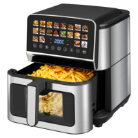 Friteuse à air numérique électrique 9L en acier inoxydable, sans huile, intelligente, pour une cuisson saine, vente en gros, directement de l'usine chinoise