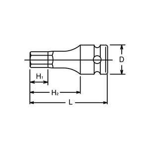 KOKEN - 14012M-60-14 Douille hexagonale à impact 1/2 ''-DOUILLES À IMPACT EAN 4991644358298 ET ACCESSOIRES - Product Image 2