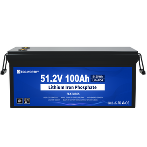 แบตเตอรี่รถกอล์ฟ Eco-Worthy 51.2V 100AH แบตเตอรี่สำหรับเรือ แบตเตอรี่เก็บพลังงานพลาสติก - Product Image 3