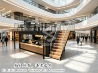 Tienda Prefabricada de Dos Pisos con Estructura de Acero, Cafetería Móvil, Restaurante, Bar, Tienda Minorista, Kiosco Comercial en Contenedor