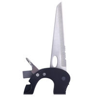 HYTD HY-DXZP Outil multifonction pliable en acier inoxydable pour le camping, la randonnée, la chasse, la pêche, l'escalade, le quotidien (EDC), avec mousqueton et couteau intégré