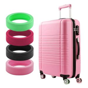 Custom Silicone <b>Luggage</b> <b>Wheel</b> Cover Blue Rubber Protector For Suitcase Silent Durable Wear Resistant OEM ODM - Product Image 2