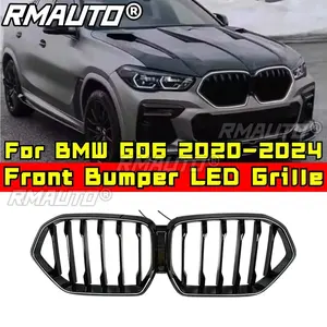 Rejillas Superiores de Radiador Delanteras LED para BMW X6 G06 2020-2024, Rejilla de Parachoques Delantero para Carreras, Pieza de Modificación - Product Image 1