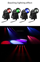 Shehds Mini Led Rgbw Spot 10W 4In1 Rouge Vert Bleu Blanc et Couleur Mixte Éclairage Spot pour Scène Disco